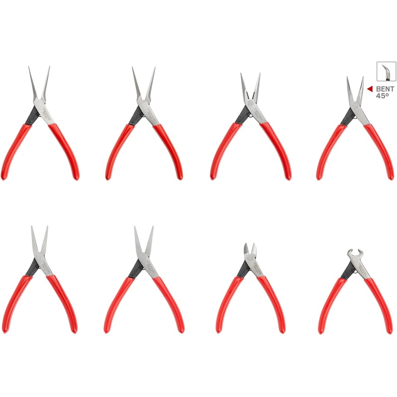 TEKTON Mini Pliers Set, 8-Piece (Needle Nose, Long Nose, Flat Nose, Cutting) | PMN99908 | Bigbigmart.com