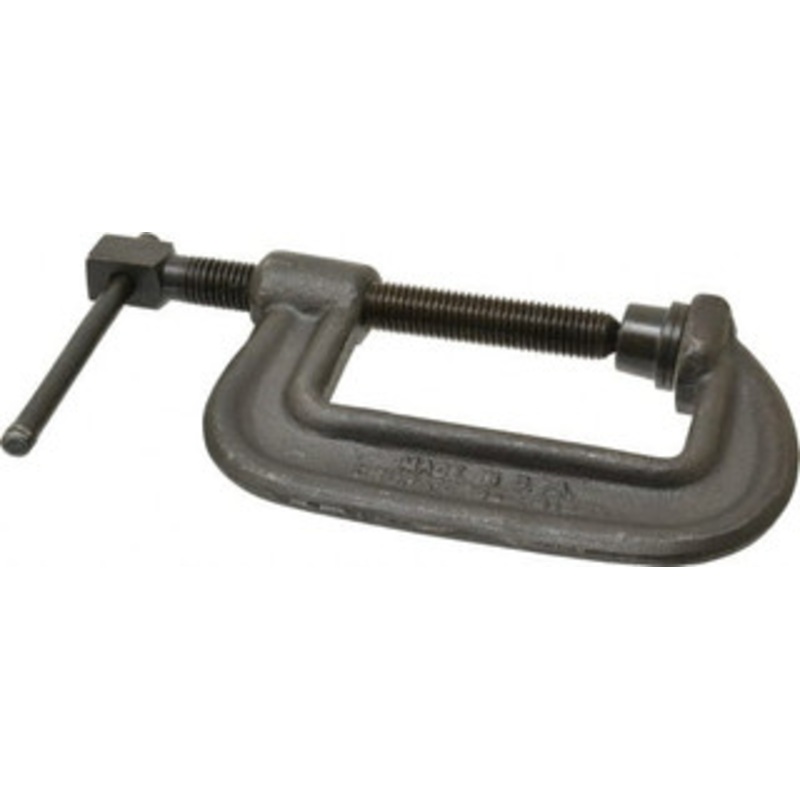 Wilton Heavy-Duty 4 Max Opening, 2-1/4 Throat Depth, Forged Steel Standard C-Clamp 10,000 Lb Capacity, 0 Min Opening, Standard Throat Depth, Cold Drawn Steel Screw 14142 – 08104440