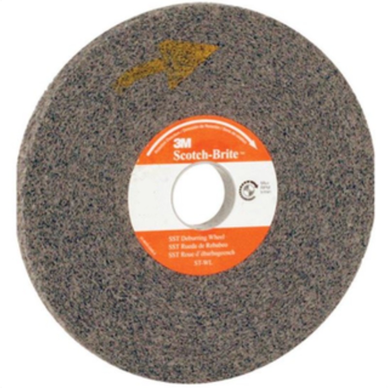 3M Scotch-Brite SST Deburring Wheel, 6 Dia. Max. RPM 6,000