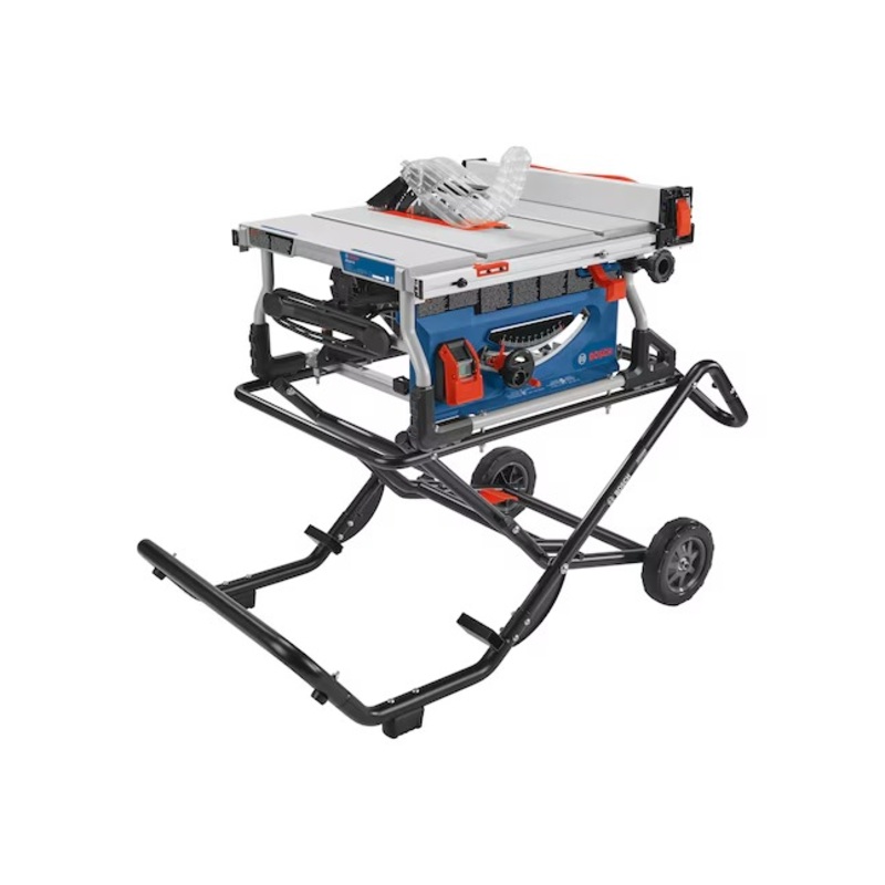 Bosch GTS15-10 10-in 15-Amp 12-Volt Corded Portable Jobsite Table Saw with Foldable Rolling Stand | Bigbigmart.com