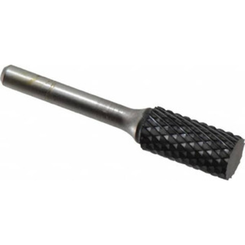 SGSPRO 1/2 Cut Diam, 1/4 Shank Diam, Carbide Double Cut Cylinder Burr Flat End, 2-3/4 OAL, 1 LOC, Titanium Aluminum Nitride Finish 10305 – 66741778