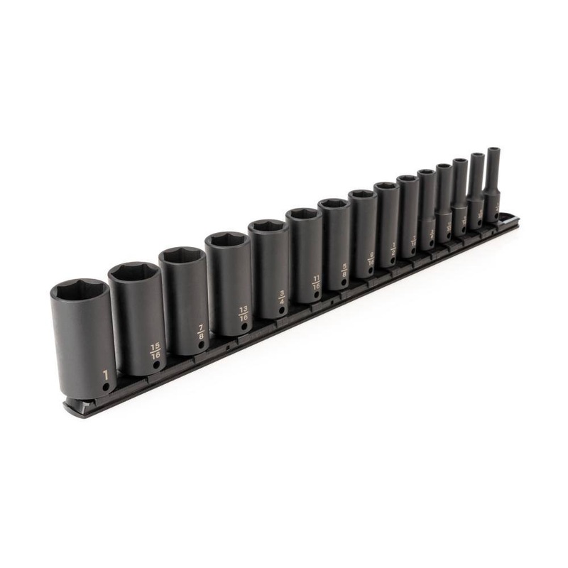 TEKTON SID91105 3/8 in. Drive Deep 6-Point Impact Socket Set, 15-Piece (1/4 in. – 1 in.) | Bigbigmart.com