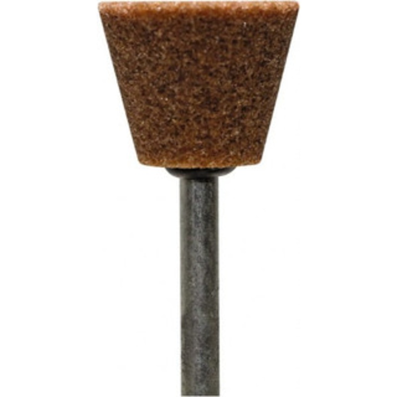 Tru-Maxx 5/8 Head Diam x 1/2 Thickness, B102, Inverted Cone Flat End, Aluminum Oxide Mounted Point Burnt Orange, Medium Grade, 60 Grit, 45,370 RPM TM-GPB102O – 69698975