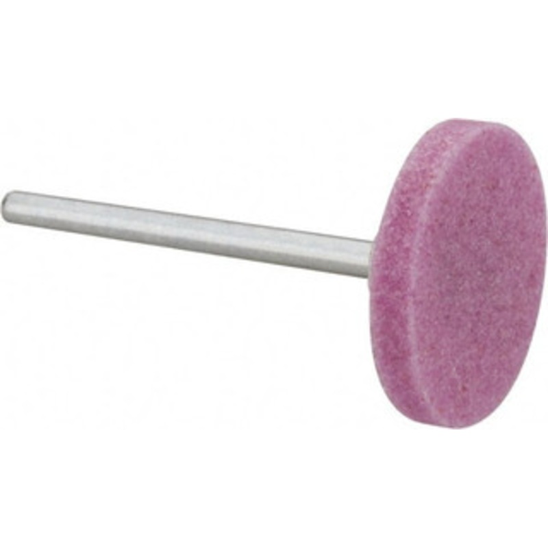 Tru-Maxx 7/8 Head Diam x 1/8 Thickness, W211, Cylinder End, Aluminum Oxide Mounted Point Pink, Medium Grade, 60 Grit, 38,200 RPM 66253291881 – 89679591