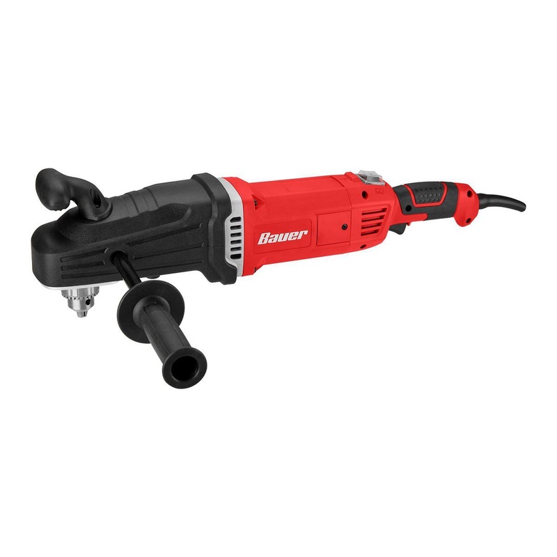 BAUER 1695E-B 13 Amp 1/2 in. 2-Speed Right Angle Drill Kit | Bigbigmart.com