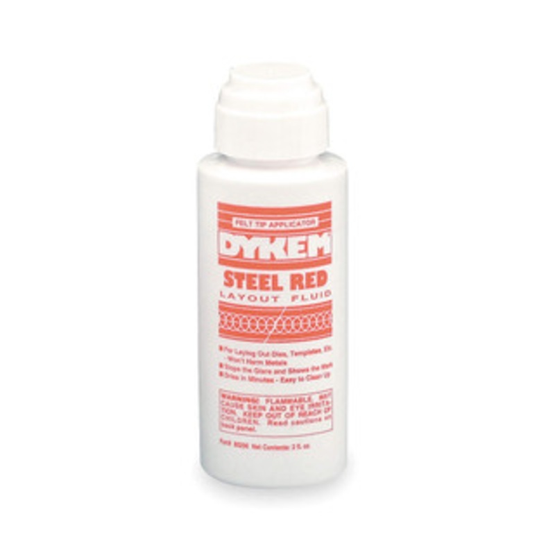 Dykem 80296 Steel Red Layout Fluid – Felt Tip Applicator – 2 oz – 96-688-7