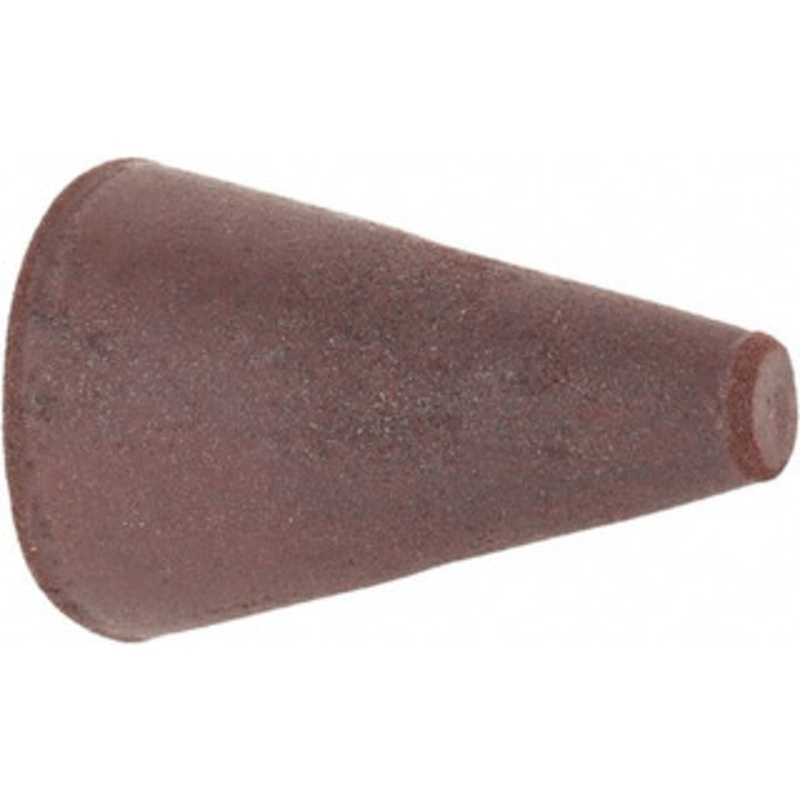 Made in USA 7/8 Max Diam x 1-1/4 Long, Taper, Rubberized Point Fine Grade, Silicon Carbide, 1/4 Arbor Hole, Unmounted 125T-F SPI – 73152506