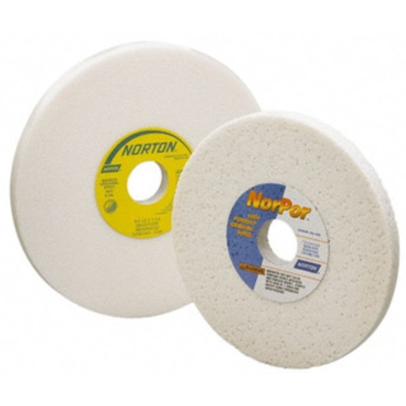 Norton 12 Diam x 3 Hole x 1 Thick, H Hardness, 60 Grit Surface Grinding Wheel Aluminum Oxide, Type 1, Medium Grade, 2,070 Max RPM, Vitrified Bond, No Recess 66253262711 – 05987748