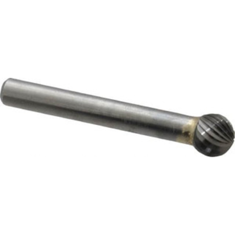 SGSPRO 3/8 Cut Diam, 1/4 Shank Diam, Carbide Single Cut Ball Burr Radius End, 5/16 LOC 12500 – 05290390