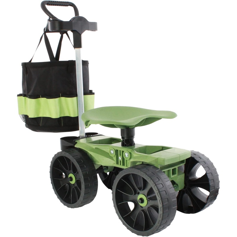 Wheelie with Tool Toter Handle and Bucket | Premium Scoot and Tool Storage Rack with Tote Bucket | Made in USA by Vertex | Model EX570 | Bigbigmart.com