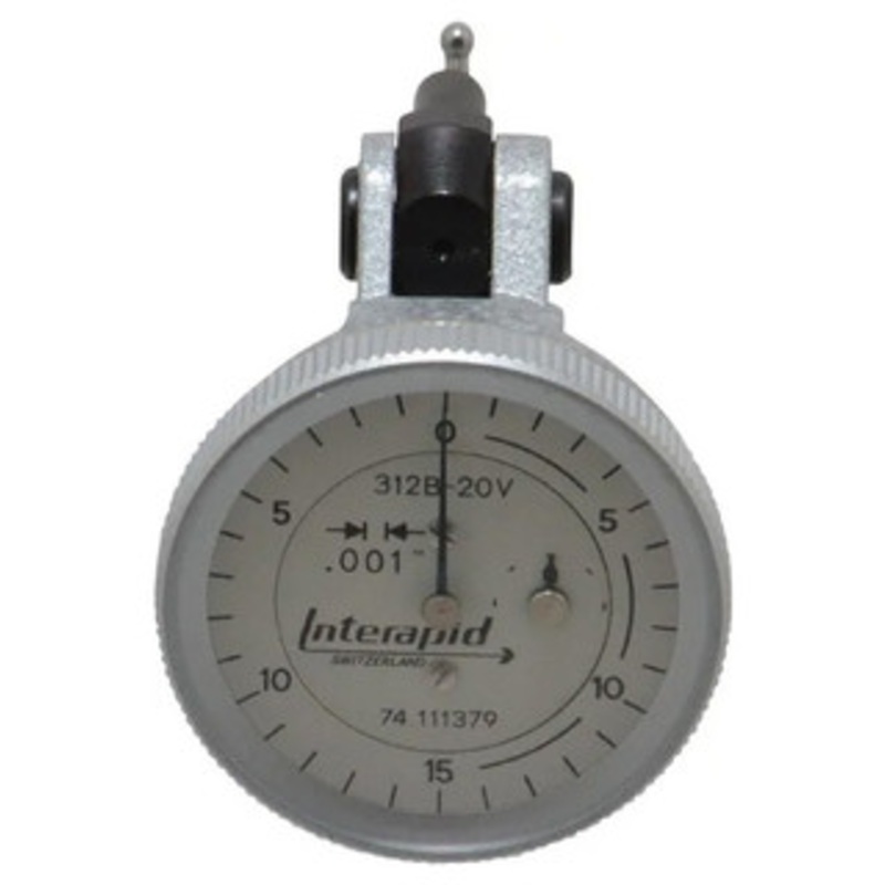 Interapid Test Indicator 312B-20V, Vertical, 0.060 Range, 1-1/4 Dia., 0.001 Graduation – 12-013-9