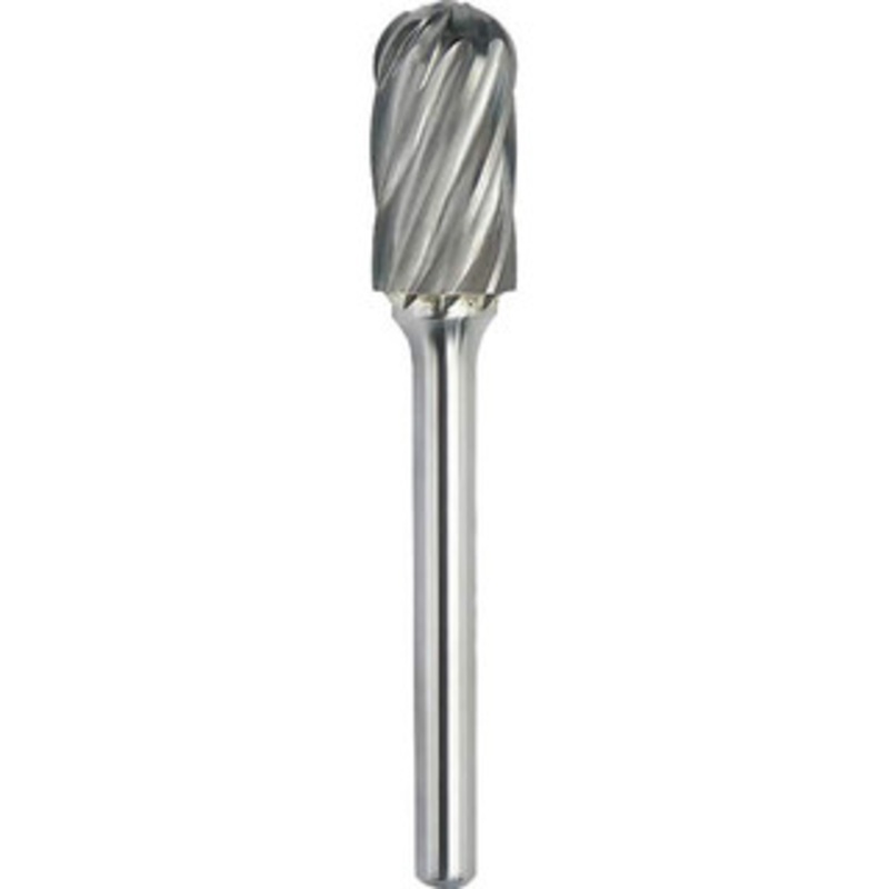 Made in USA 3/8 Cut Diam, 1/4 Shank Diam, Carbide Aluma Cut Cylinder Burr with Radius 2-3/4 OAL, 1 LOC SC-3AFM – 51991941