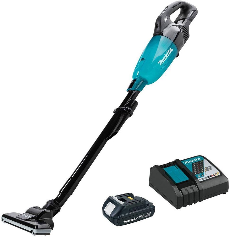 Makita XLC09R1B 18-Volt LXT Lithium-Ion Bagless Cordless Compact Brushless Cloth Filter 4-Speed Handheld Vacuum Kit, 2.0Ah | Bigbigmart.com