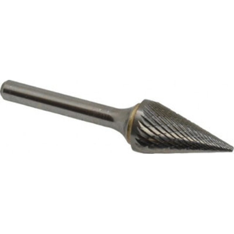 SGSPRO 5/8 Cut Diam, 1/4 Shank Diam, 31 Carbide Double Cut Cone Burr Point End, 1 LOC 15628 – 05292081