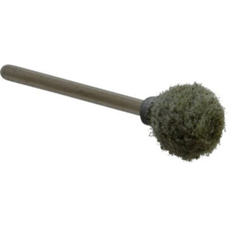 Grier Abrasive 1/2 Head Diam x 1/2 Thickness, B121, Ball End, Aluminum Oxide Mounted Point Green-Gray, Coarse Grade, 45,370 RPM B121-N4-17279 – 04691978