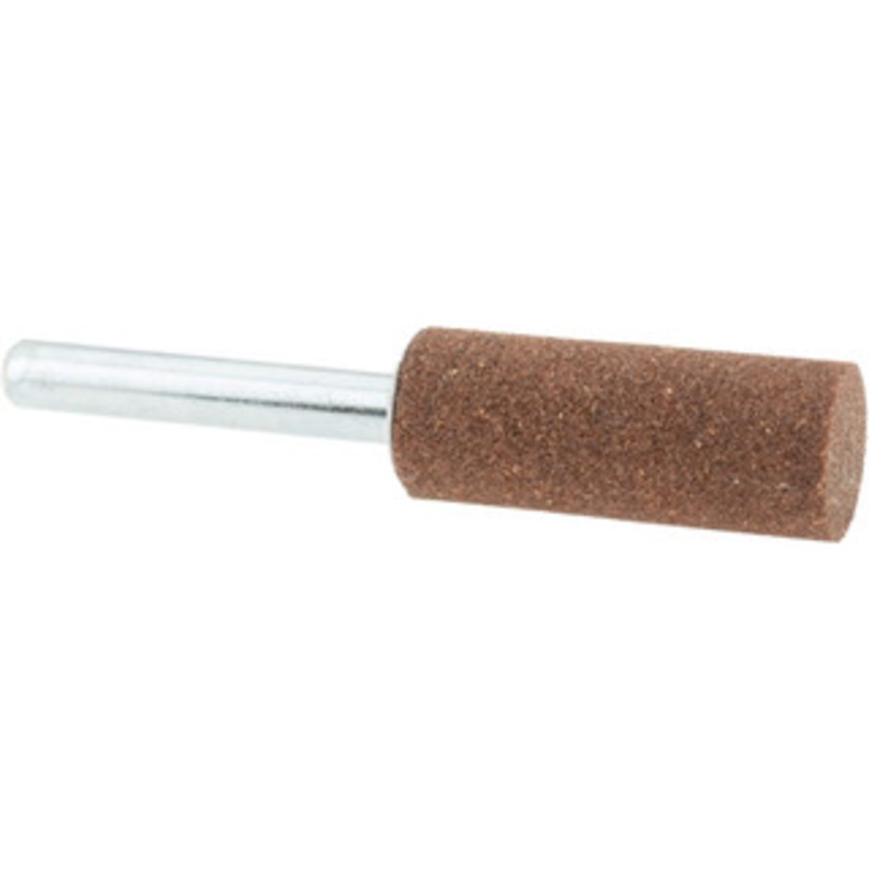 Norton 1/2 Head Diam x 1-1/2 Thickness, W188, Cylinder End, Aluminum Oxide Mounted Point Medium Grade, 60 Grit, 31,070 RPM 61463624530 – 75111963