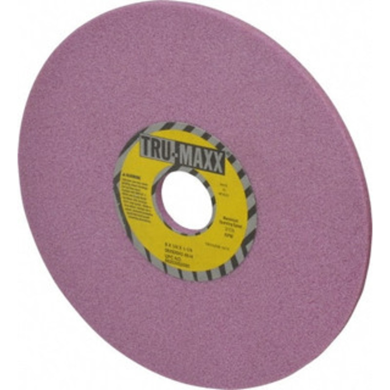 Tru-Maxx 8 Diam x 1-1/4 Hole x 1/4 Thick, H Hardness, 46 Grit Surface Grinding Wheel Aluminum Oxide, Type 1, Coarse Grade, 3,105 Max RPM, Vitrified Bond, No Recess 66253255590 – 06292643
