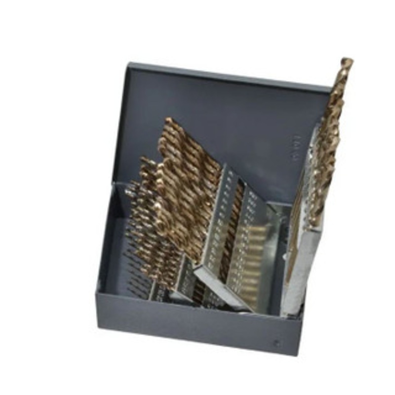 Value Collection 135 Point, Bright Finish, Cobalt Jobber Length Drill Bit Set – 45-147-6