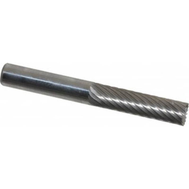 Atrax 1/4 Cut Diam, 1/4 Shank Diam, Carbide Single Cut Cylinder Burr with End Cut End Cut End, 2 OAL, 1 LOC SB-1ASC-ATX – 07588478