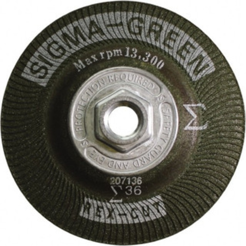 Rex-Cut Abrasives 36 Grit, 4-1/2 Wheel Diam, Type 27 Depressed Center Wheel Zirconia Alumina/Aluminum Oxide Blend 739053 – 53815999