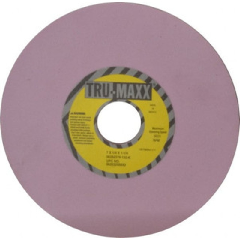Tru-Maxx 7 Diam x 1-1/4 Hole x 1/4 Thick, K Hardness, 150 Grit Surface Grinding Wheel Aluminum Oxide, Type 1, Very Fine Grade, 3,600 Max RPM, Vitrified Bond, No Recess 66253255652 – 06292379