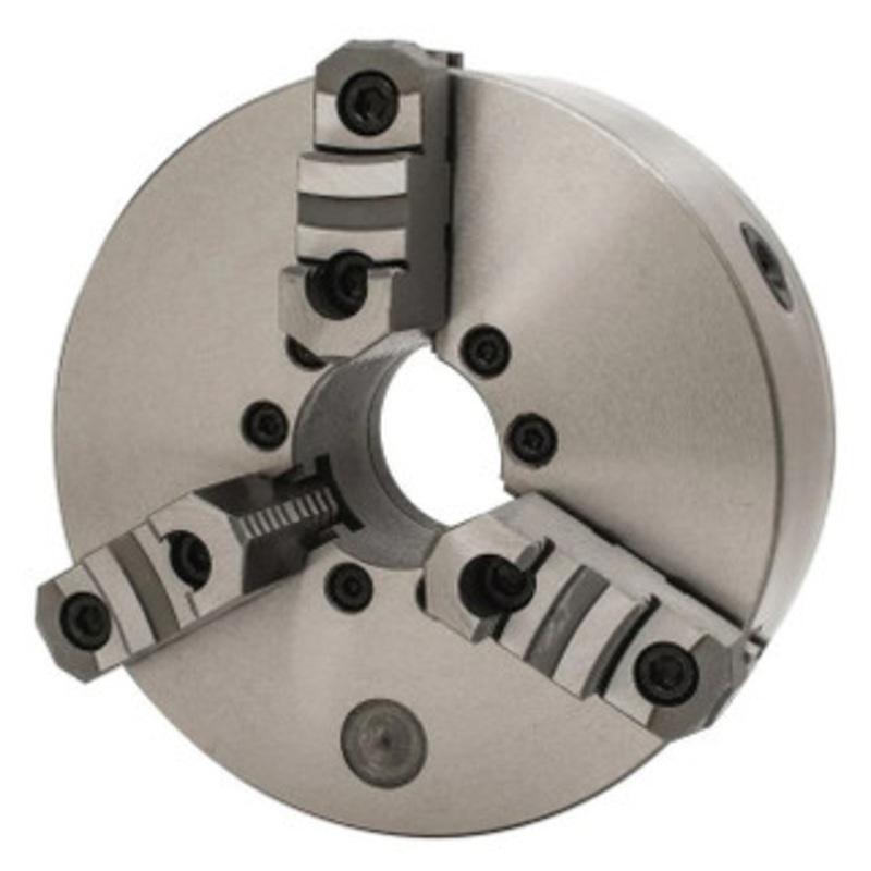 Interstate 3-Jaw Self Centering Direct Mounting D Series Lathe Chuck, 10 Dia, D1-6 Spindle, 70mm/2.75 Thru Hole – 34-683-3