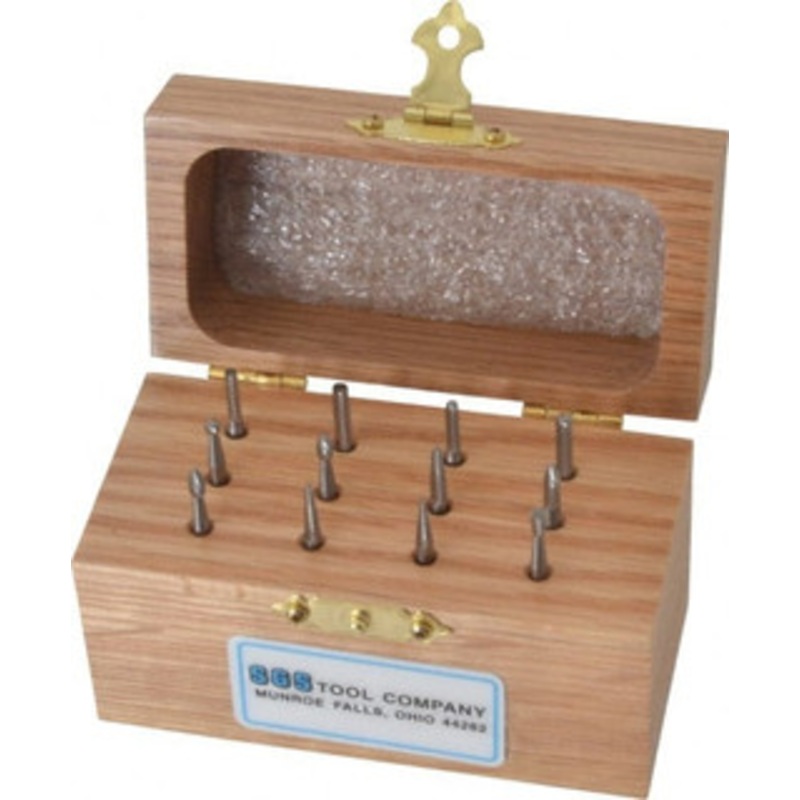 SGSPRO 12 Piece, 1/8 Shank Burr Set Tungsten Carbide, Multiple Head Shape 18200 – 05289749