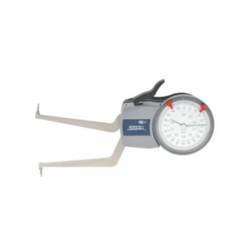 SPI Intertest Mechanical Caliper Gage 2.4 to 3.2 Inside Dial Caliper Gage  0.0005 Graduation, 0.0015 Accuracy, 3.3 Leg Length, 0.31 Deep x 0.1 Wide Groove, Ball Contact Point – 15-515-0