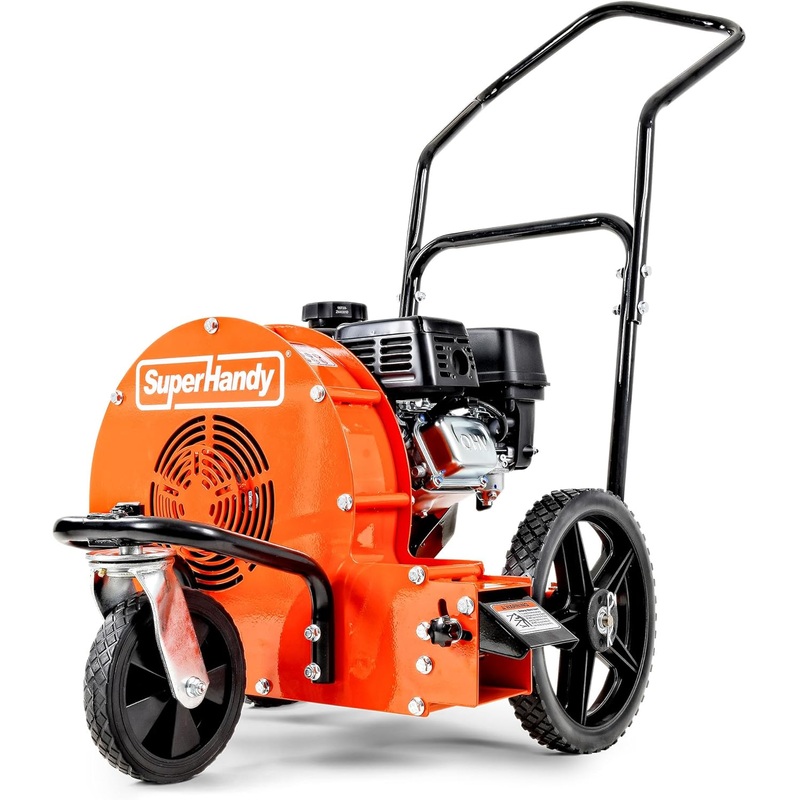 SuperHandy Walk Behind Leaf Blower, Wheeled Manual-Propelled, 7HP 209cc, 4 Stroke, Wind Force of 150 MPH / 1270 CFM at 3600RPM | Bigbigmart.com