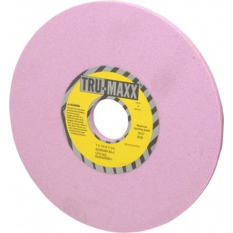 Tru-Maxx 7 Diam x 1-1/4 Hole x 1/4 Thick, J Hardness, 80 Grit Surface Grinding Wheel Aluminum Oxide, Type 1, Medium Grade, 3,600 Max RPM, Vitrified Bond, No Recess 66253255641 – 06292288