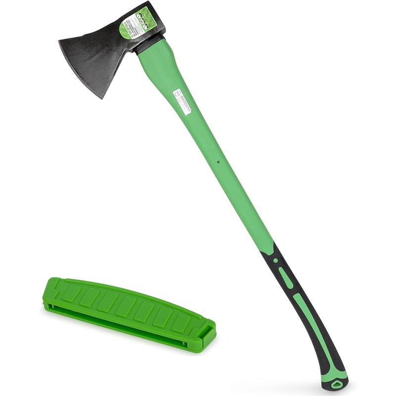 WilFiks Chopping Axe, 36 Camping Outdoor Hatchet for Wood Splitting and Kindling, Forged Carbon Steel Heat Treated Hand Maul Tool, Fiberglass Shock Reduction Handle with Anti-Slip Grip | Bigbigmart.com