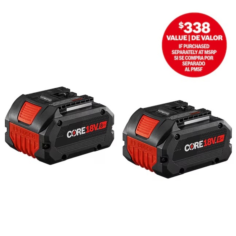 Bosch GBA18V80-2PK PROFACTOR 18-V 2-Pack Lithium-ion Battery (8 Ah) | Bigbigmart.com