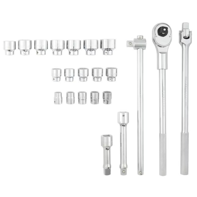 CRAFTSMAN CMMT17904 22-Piece Standard (SAE) and Metric Polished Chrome Mechanics Tool Set | Bigbigmart.com
