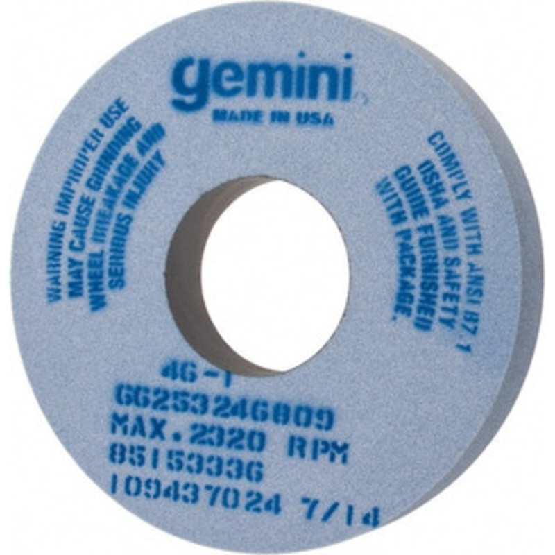 Norton 14 Diam x 5 Hole x 2 Thick, I Hardness, 46 Grit Surface Grinding Wheel Aluminum Oxide, Type 1, Coarse Grade, 2,320 Max RPM, No Recess 66253246809 – 81162158