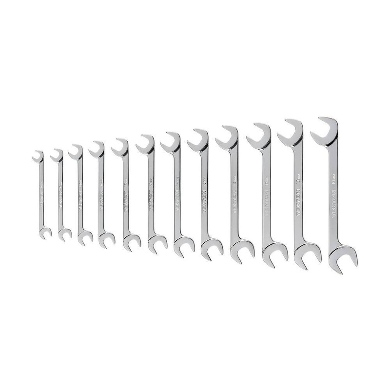TEKTON WAE90205 8 mm to 19 mm Angle Head Open End Wrench Set (12-Piece) | Bigbigmart.com