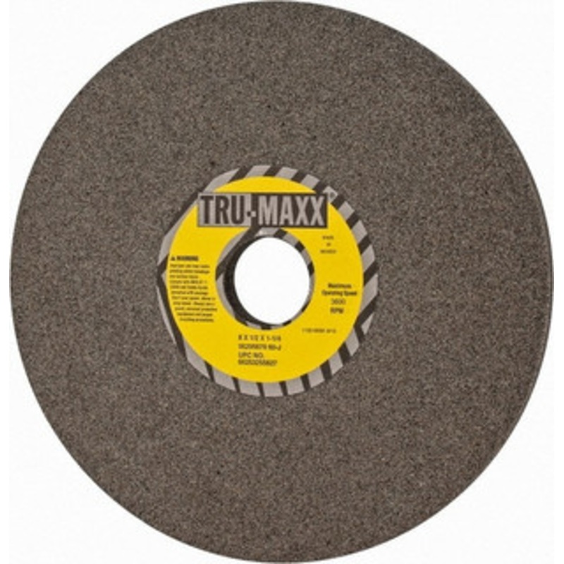 Tru-Maxx 8 Diam x 1-1/4 Hole x 1/2 Thick, J Hardness, 60 Grit Surface Grinding Wheel Aluminum Oxide, Type 1, Medium Grade, 3,600 Max RPM, Vitrified Bond, No Recess 66253255827 – 06295679