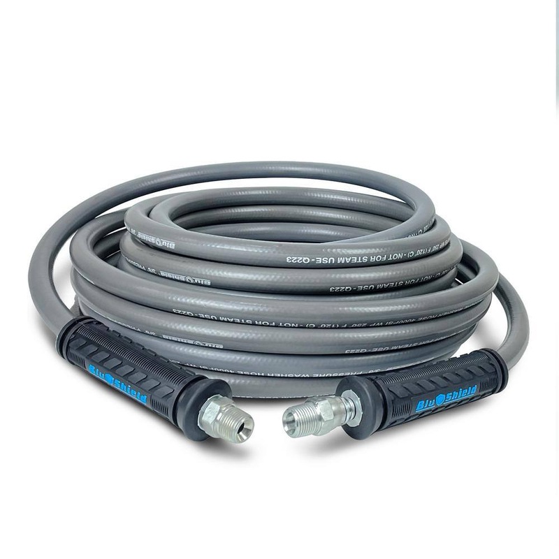 BLU SHIELD PWSW3850 3/8 in. x 50 ft. 4000 PSI Rubber Pressure Washer Hose, Non-Marking | Bigbigmart.com