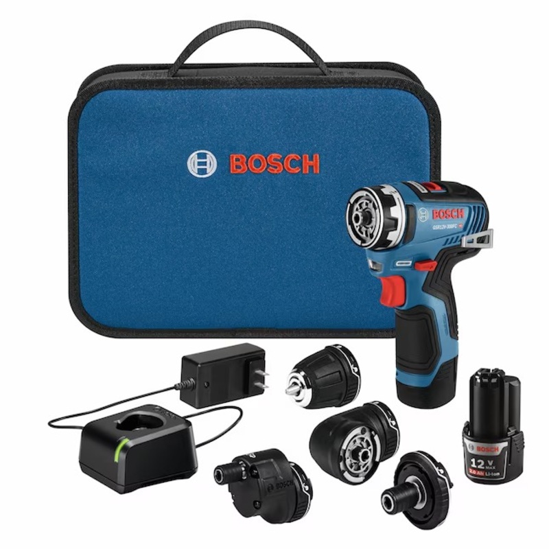 Bosch GSR12V-300FCB22 Chameleon 12-volt 1/4-in Keyless Brushless Right Angle Cordless Drill (2-Batteries, Charger and Soft Bag included) | Bigbigmart.com