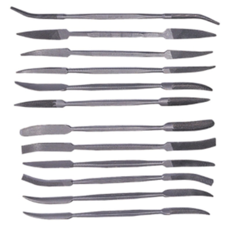 Grobet USA 12 Piece #0 Diemakers Riffler File Set
