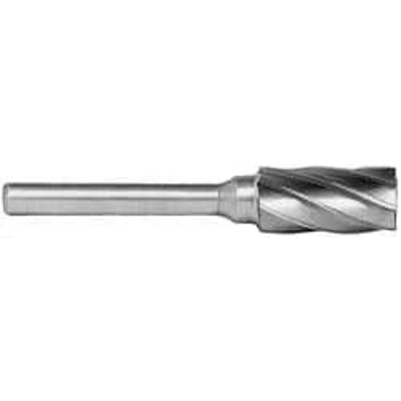 M.A. Ford 3/8 Cut Diam, 1/4 Shank Diam, Carbide Single Cut Cylinder Burr Flat End, 2-3/4 OAL, 3/4 LOC 41375150 – 75246454