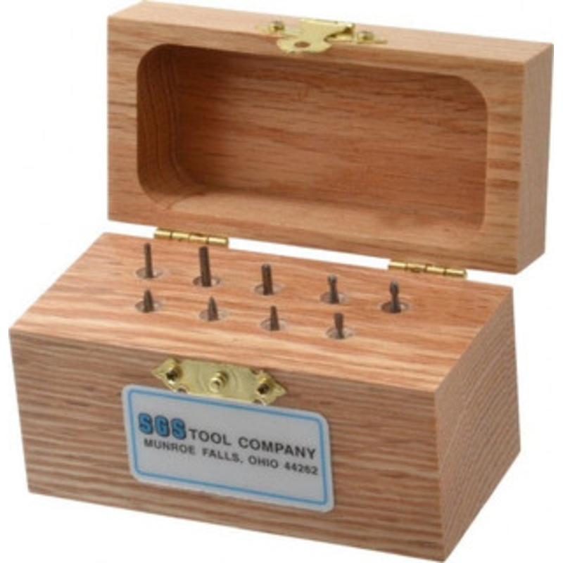 SGSPRO 9 Piece, 3/32 Shank Burr Set Tungsten Carbide, Multiple Head Shape 18202 – 05289756