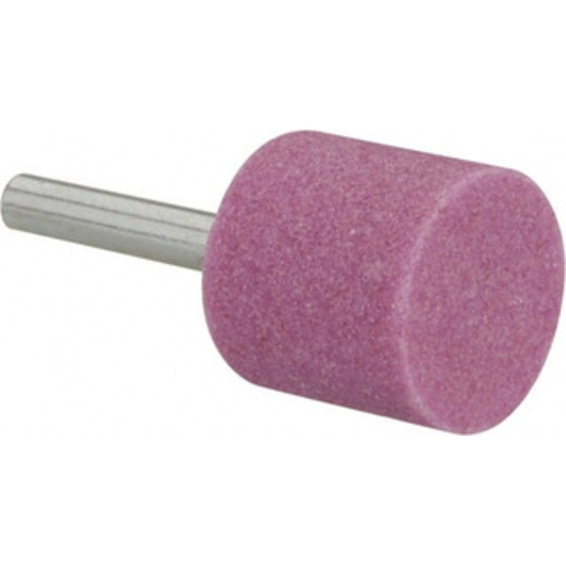 Tru-Maxx 1 Head Diam x 1 Thickness, W220, Cylinder End, Aluminum Oxide Mounted Point Pink, Medium Grade, 60 Grit, 30,370 RPM 66253292093 – 89679955