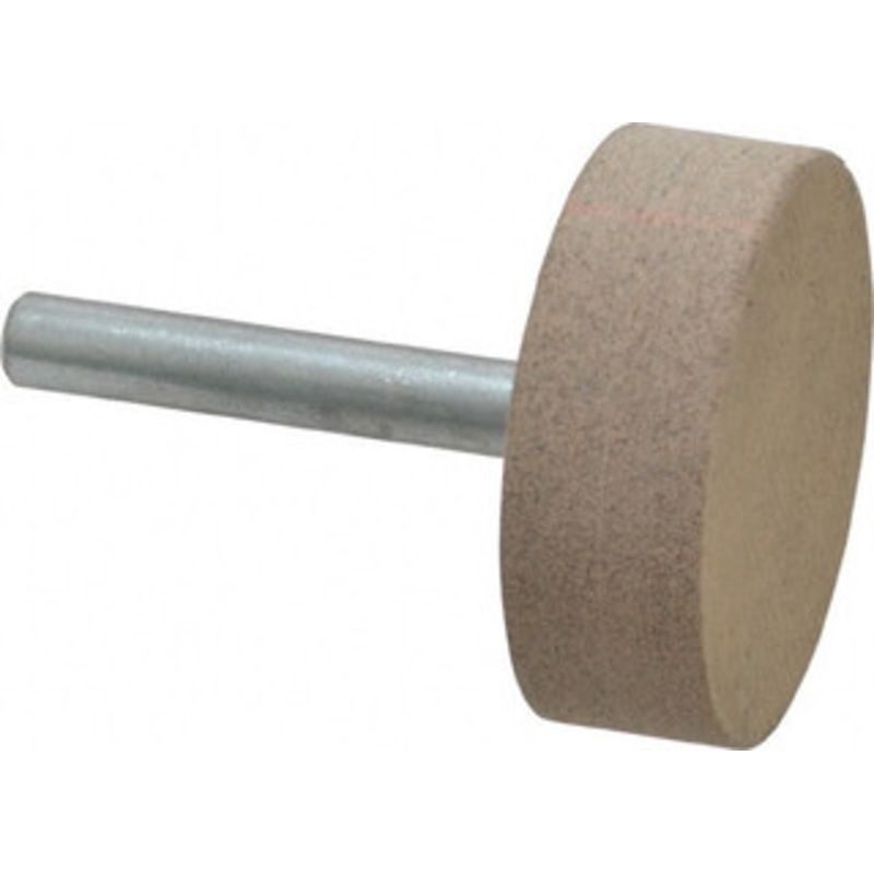 Cratex 1-1/2 Head Diam x 1/2 Thickness, W236, Cylinder End, Aluminum Oxide Mounted Point Medium Grade, 80 Grit, 21,750 RPM W236A80CXH 1/4 – 03599263