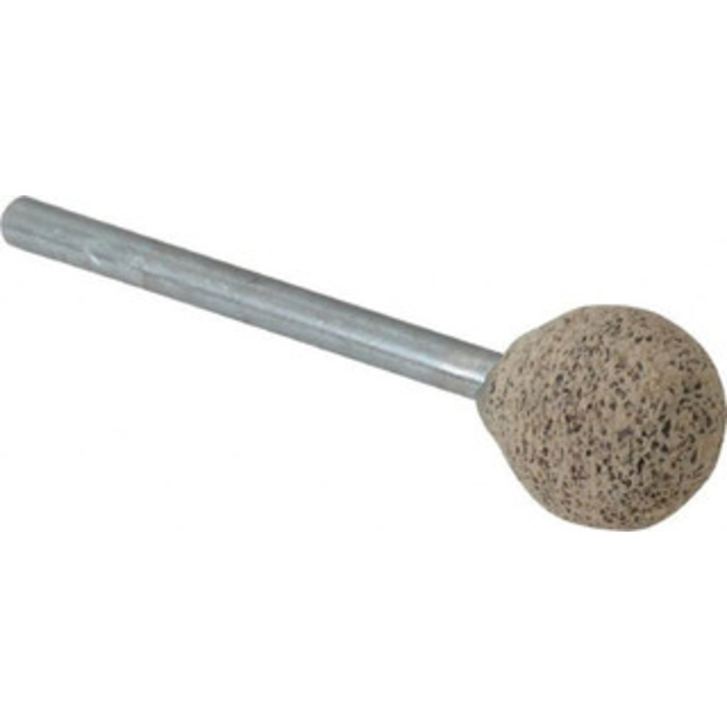 Cratex 1/2 Head Diam x 1/2 Thickness, B121, Ball End, Aluminum Oxide Mounted Point Very Coarse Grade, 36 Grit, 21,000 RPM B121A36CXH 1/8 – 03598521