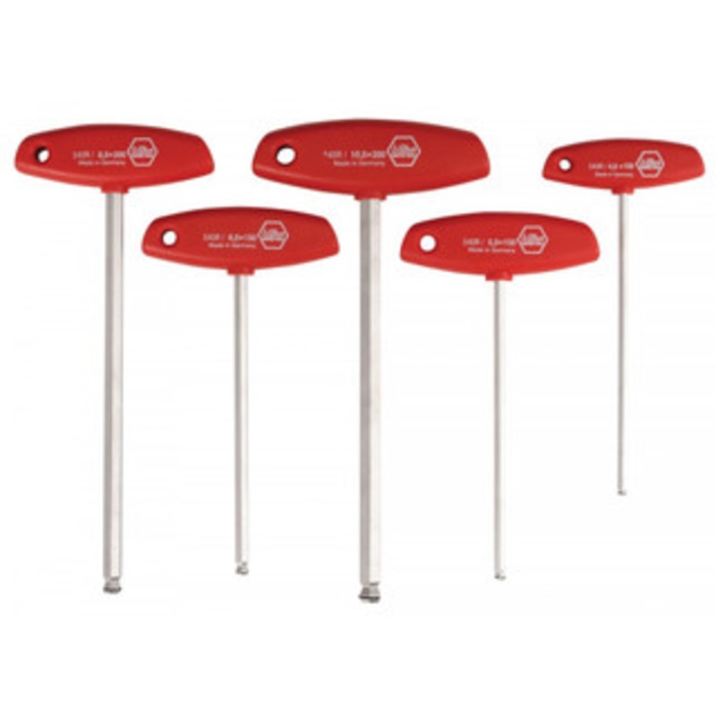 Wiha MagicRing Ball End Hex T-Handle Metric 5 Piece Set – 54090
