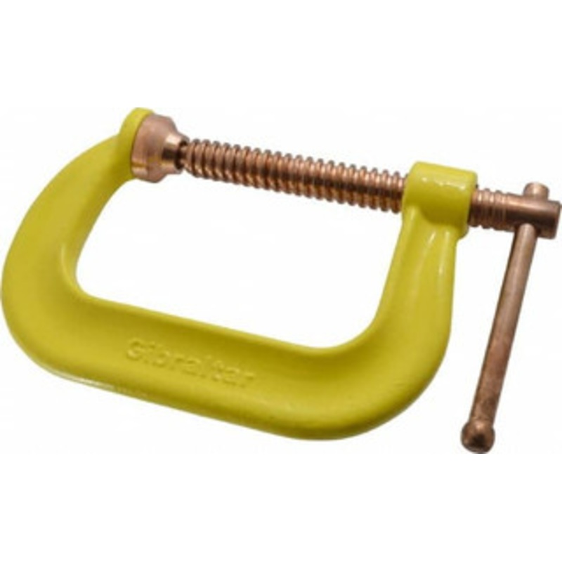 Gibraltar Products Regular-Duty 4 Max Opening, 3-1/4 Throat Depth, Forged Steel Standard C-Clamp 6,200 Lb Capacity, 0 Min Opening, Deep Throat, Copper Plated Screw CCM00396-2-YEL – 75679506