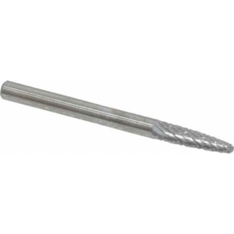 SGSPRO 1/4 Cut Diam, 1/4 Shank Diam, Carbide Double Cut Tree Burr with Radius Radius End, 3/4 LOC 13303 – 05291745