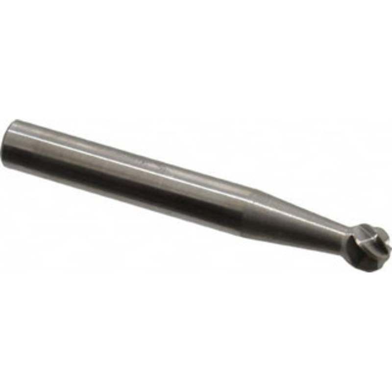 SGSPRO 1/4 Cut Diam, 1/4 Shank Diam, Carbide Single Cut Ball Burr Radius End, 2 OAL, 7/32 LOC 19036 – 05293774