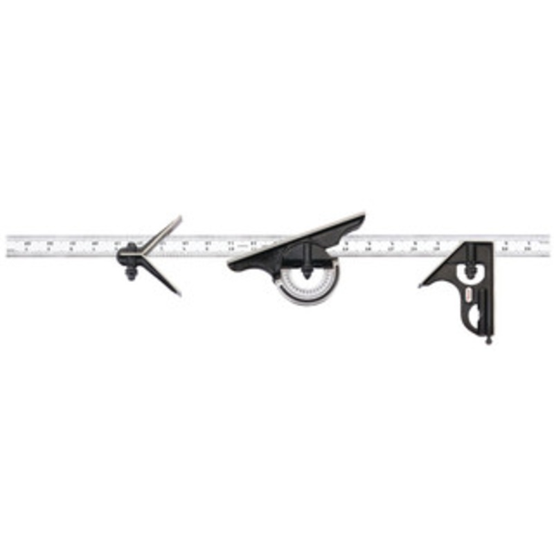Starrett 24 Combination Set with Square, Center and Reversible Protractor Head and Blade, EDP 51553 – C434-24-16R