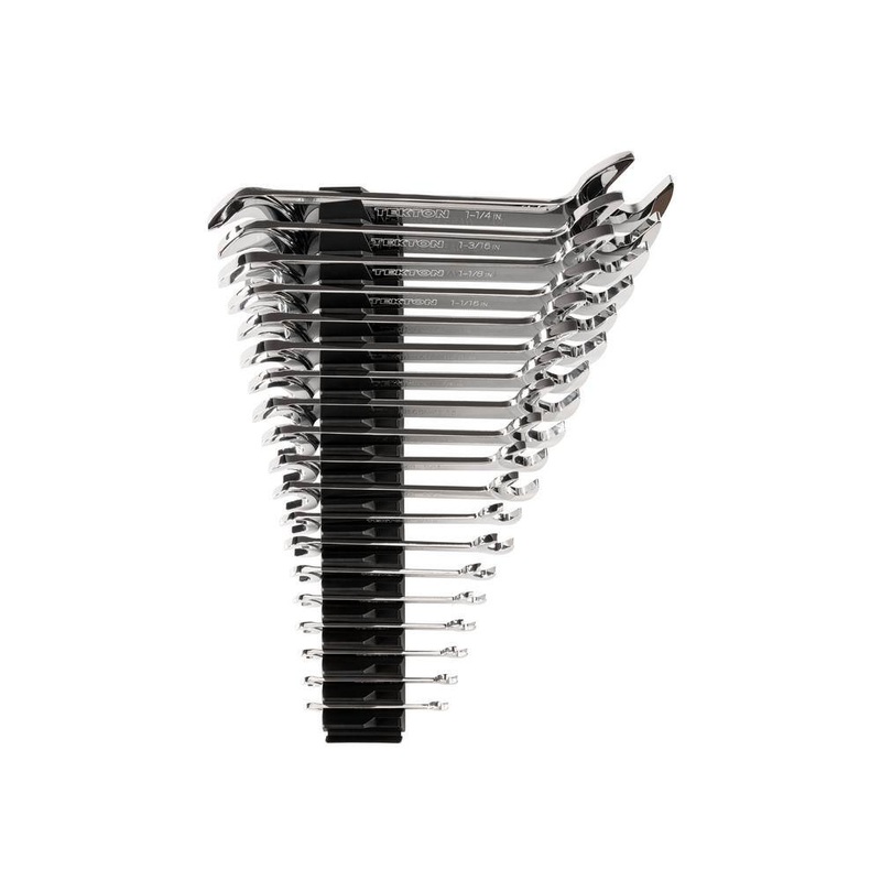 TEKTON WAE95103 1/4 in. to 1-1/4 in. Angle Head Open End Wrench Set with Modular Slotted Organizer (19-Piece) | Bigbigmart.com